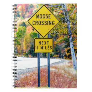 Moose Crossing Notebook Anteckningsbok Med Spiral