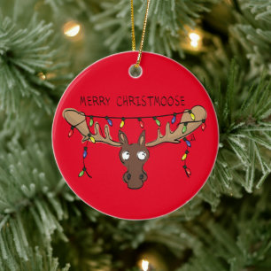 Moose Cute Funny jul Julgransprydnad Keramik