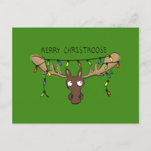 Moose Cute Funny jul Vykort