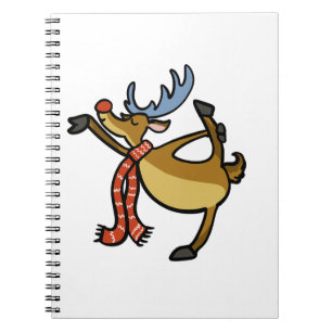 Moose dans tecknad välj bakgrund färg anteckningsbok