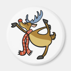 Moose dansande tecknad  välj bakgrund färg magnet
