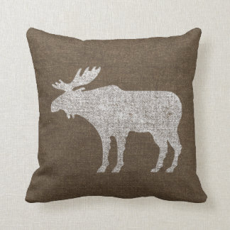 Moose Distress Burlap Kudde