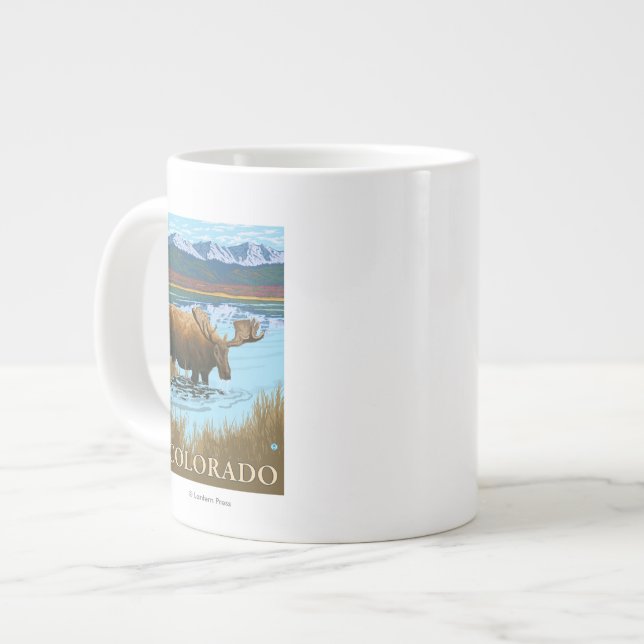 Moose DrinkingColorado Jumbo Mugg (Framsida vänster)