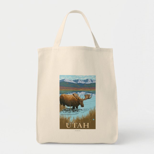 Moose DrinkingUtah Tygkasse (Framsidan)