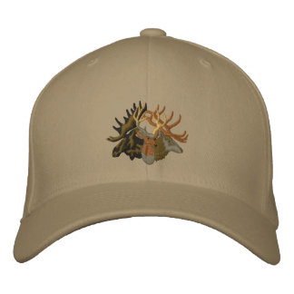 Moose, Elk, Hjort Broderad Keps