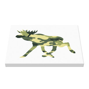 Moose / Elk Woodland Camouflage / Camo Canvastryck