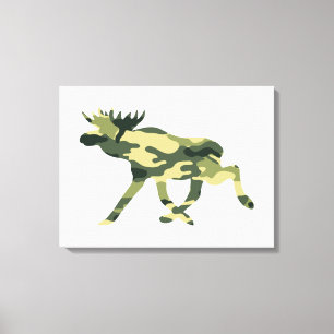 Moose / Elk Woodland Camouflage / Camo Canvastryck