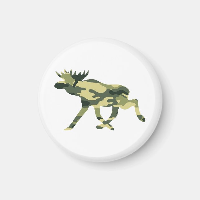 Moose / Elk Woodland Camouflage / Camo Magnet (Framsidan)