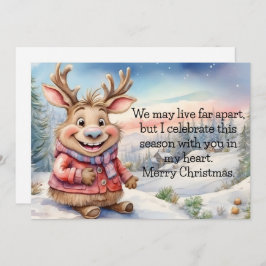 Moose Far Apart  Julkort