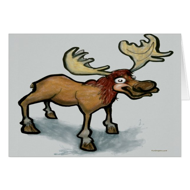 Moose Hälsningskort (Framsidan Horizontal)