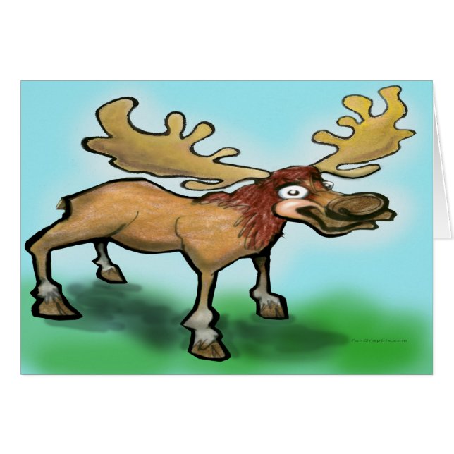 Moose Hälsningskort (Framsidan Horizontal)