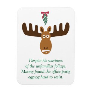 Moose Head_Eggnog & Mistletoe_Hard för att hålla t Magnet