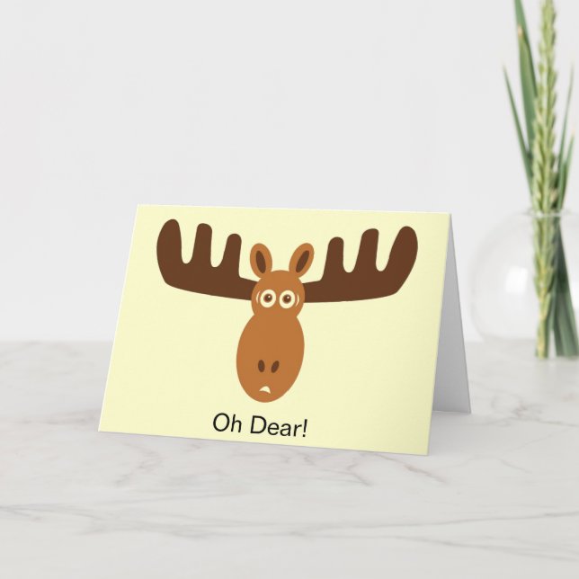 Moose Head_Oh Bästa! Någon glömde din födelsedag Kort (Framsida)