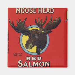 Moose Head Red Salmon Magnet