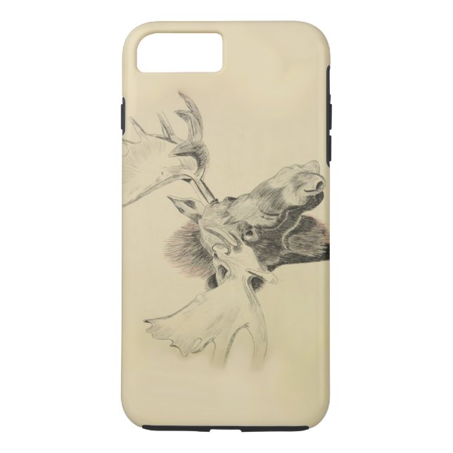 Moose Head Sketch Case-Mate iPhone Skal (Baksida)