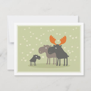 Moose Hjort Family Ord of Advice Mamma Postcard Rådkort