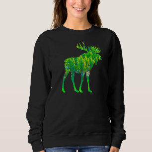 Moose Hjort Reindeer Animal Motif Wilderness Fores T Shirt