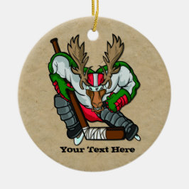 Moose Hockey - 2 sided Ornament