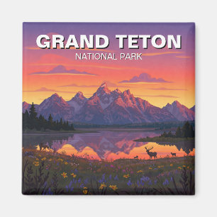 Moose i Grand Teton nationalpark Magnet