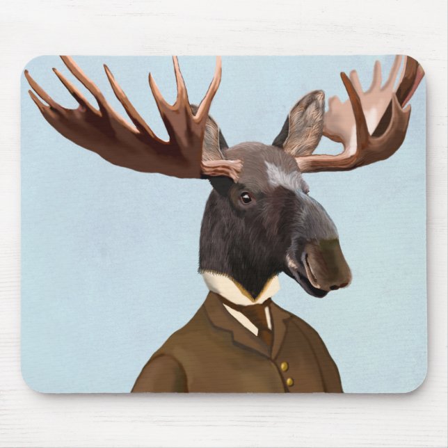 Moose i Kostym Porträtt Musmatta (Framsidan)