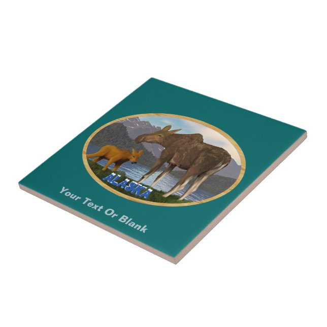 Moose i Meadow Kakelplatta (Sidan)