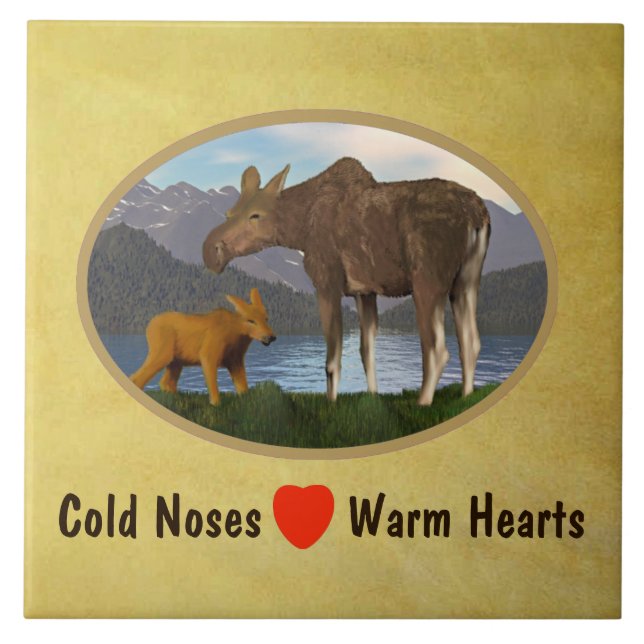 Moose i Meadow Kakelplatta (Framsidan)