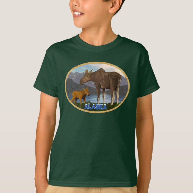 Moose i Meadow Tee Shirt (Framsida)