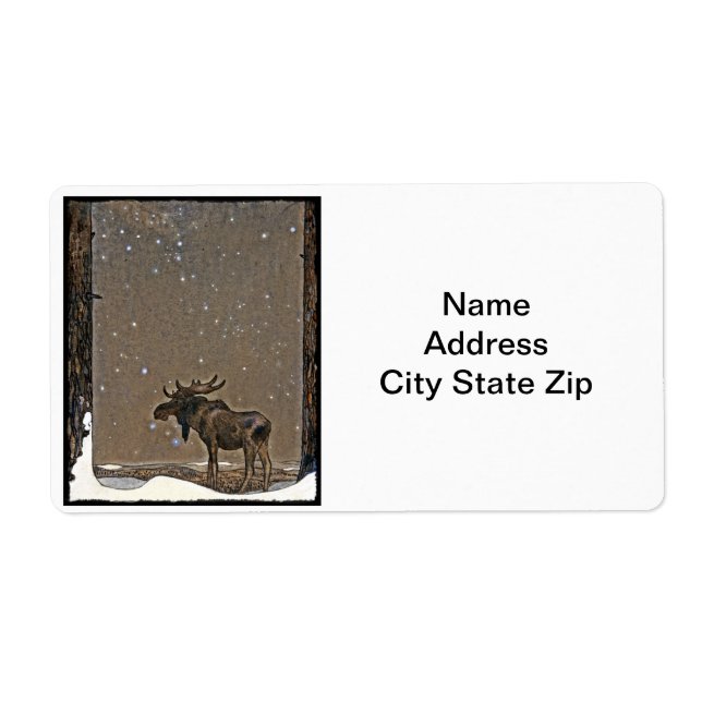 Moose i Snö Fraktsedel (Framsidan)