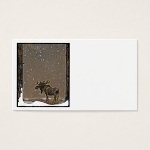 Moose i Snö Visitkort