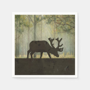 Moose in Forest Illustration Pappersservett