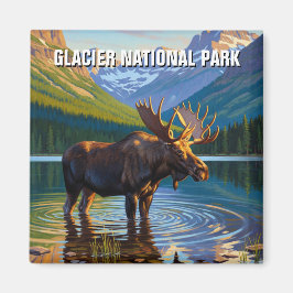 Moose in Glacier National Park Travel Magnet