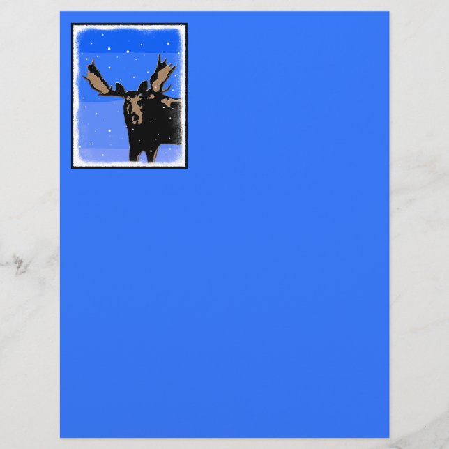 Moose in Winter - Original Wildlife Art (Framsida)