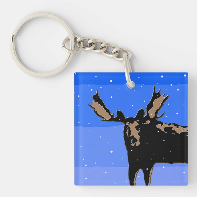 Moose in Winter - Original Wildlife Art (Framsidan)