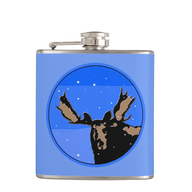 Moose in Winter - Original Wildlife Art Fickplunta (Framsidan)