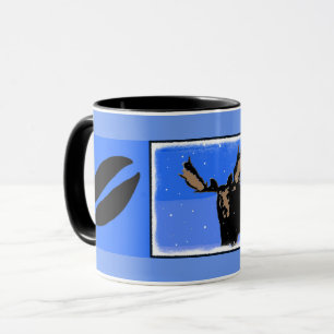 Moose in Winter - Original Wildlife Art Mugg