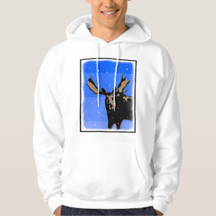 Moose in Winter - Original Wildlife Art Munkjacka