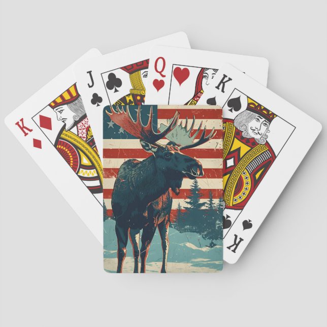 Moose Independence day 4:e July Casinokort (Baksidan)