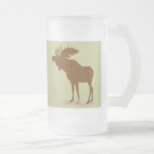 Moose-jul Frostat Ölglas