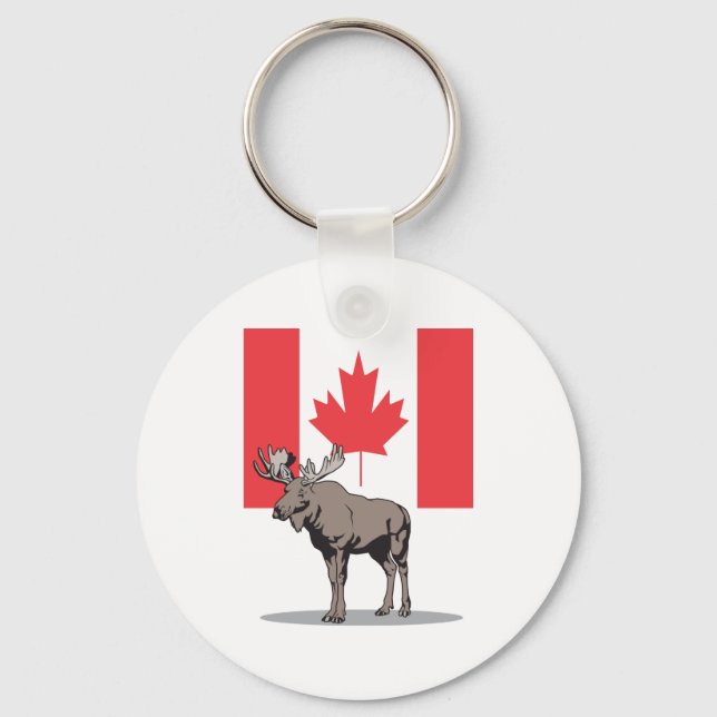 Moose Kanada Nyckelring (Framsida)
