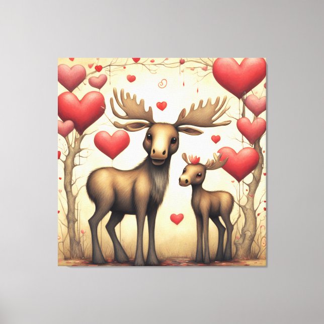Moose Kärlek 2 Canvastryck (Framsida)