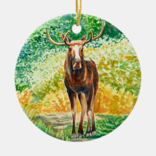 Moose keramik julprydnad julgransprydnad keramik