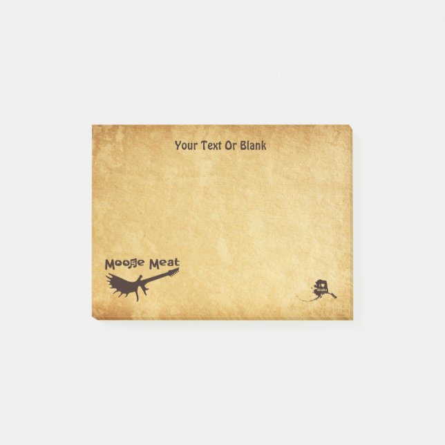 Moose Kött Sten Band Post-it Block (Framsida)