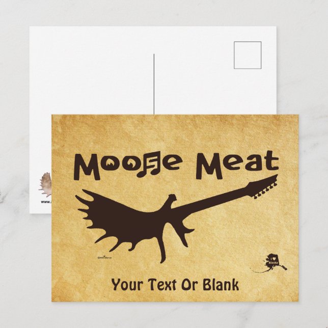 Moose Kött Sten Band Vykort (Fram/baksida)