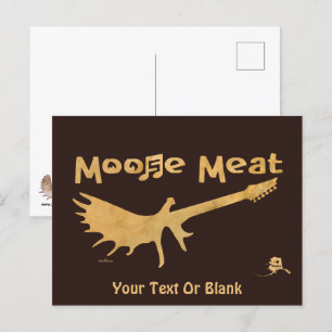 Moose Kött Sten Band Vykort
