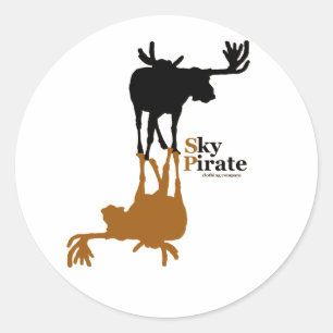 "Moose Made Me" Sticker Lakan Runt Klistermärke