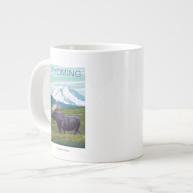 Moose med MountainWyoming Jumbo Mugg (Framsida vänster)