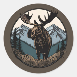 Moose Mountain Runt Klistermärke