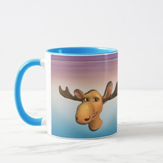 Moose Mugg med blått lila (Vänster)