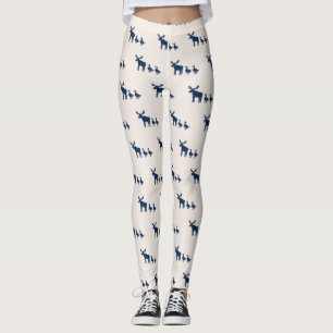 Moose och Ankor Mönster Leggings