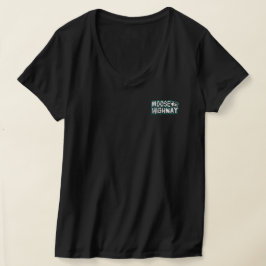 Moose on a Highway Women's Shirt (Black) T